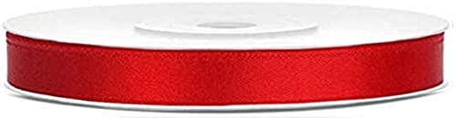 25 Meter Satinband 6mm Rot Schleifenband Satin Dekoband Rotes Geschenkband Deko Band Hochzeit Geschenkverpackung Weihnachtsgeschenke rote Schleife