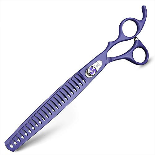 9 Zoll Tierpflege Schere Friseur Schneiden Schere Haarausdünnung Schere Friseursalon Haarschere für Hundekatze (8 Zoll blau Ausdünnung)