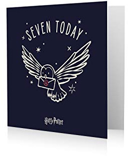 Harry Potter Offizielle Geburtstagskarte zum 7. Geburtstag, Weiß, HP044