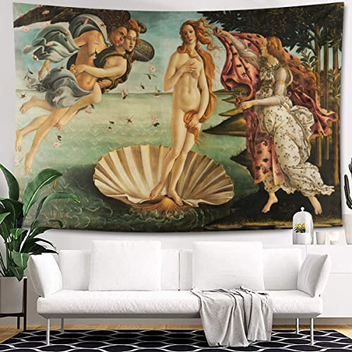 INVIN ART Sandro Botticelli Tapisserie-Wandbehang, Kunstdruck, Gemälde für Wohnzimmer, Schlafzimmer, Badezimmer, Wohnheim