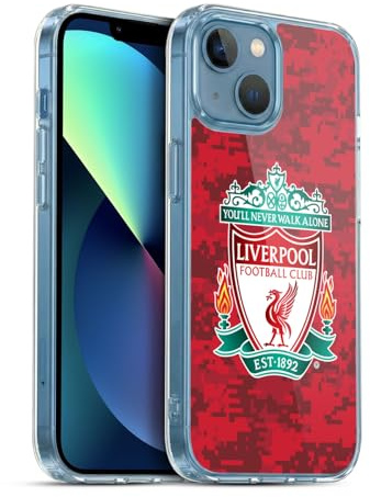 Head Case Designs Offizielle Liverpool Football Club Home Rot Wappen Digital Camouflage Soft Gel Handyhülle Hülle kompatibel mit Apple iPhone 13 Mini