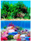 ZIIYAN Fondo de acuario, doble cara pecera fondo, decoración de papel adhesivos adhesivos adhesivos (G, 30 x 62 cm)