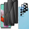 Panzerglasfolie für Samsung Galaxy A52 / A52 5G, Sichtschutz Schutzfolie Anti-Spy Privatsphäre Tempered Glas Dunkel Privacy Blickschutzfolie Displayschutzfolie mit Kamera Linse Folie (2 +2 STÜCKE)