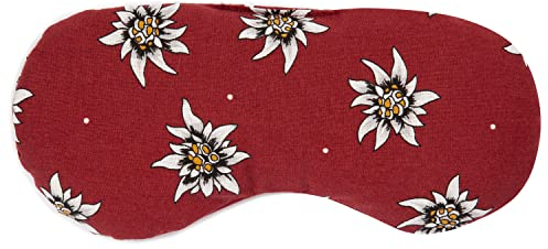 Augenkissen Leinsamen + Augentrost, zur Entspannung, zum Kühlen oder für Yoga - Farbe: Blume Edelweiß