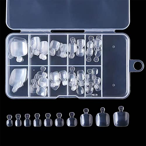 UCUNJIA 100 Pièces Faux Ongles Pied, Capsules Ongles Pied Tips Ongles Court Fake Nails Pied Pour Le Nail Art