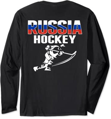 Russland Eishockey Fans Trikot Russian Hockey Team Supporter Langarmshirt