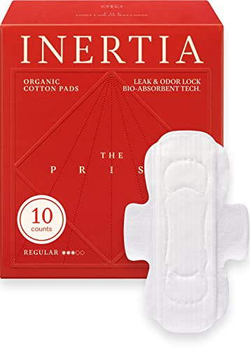 Inertia Bio-Einlagen für Frauen mit normaler Saugfähigkeit (10 Stück) – Die organischsten Einlagen mit der besten Saugfähigkeit, KEIN erdölbasiertes Mikroplastik, Chlor (1 Stück)