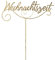 Gartenstecker Weihnachtszeit | shabby gold H110cm | Schriftzug Gartendekoration Beetstecker Weihnachtsdekoration