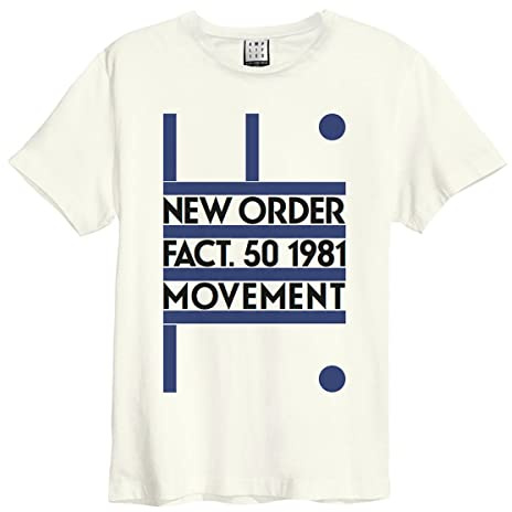 Amplified Unisex Adult Movement New Order T-Shirt (XL) (Vintage White)