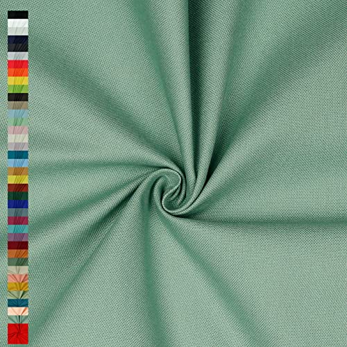 Canvas Stoff Uni Meterware 100% Baumwolle 39 Farben Dekostoff Robust Taschen (043 I Altgrün)
