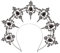 keland Gothique Lolita Serre Tete Couronne Halo Bijoux de Tete de déesse Marie Diadème Baroque Accessoire Cheveux Halloween (Argenté)