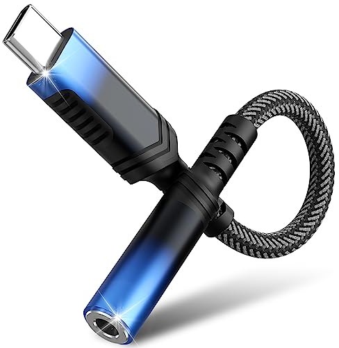 USB C Kopfhörer Adapter,USB C auf 3.5 Klinke Adapter Audio Jack Typ C Adapter Aux Adapter für iPhone 16 15 Pro Max Samsung Galaxy A16 5G A55 A35 A33 A53 A54 A34 S24 Pixel 9 8 7 OnePlus 13 Nord 2 Mi 14