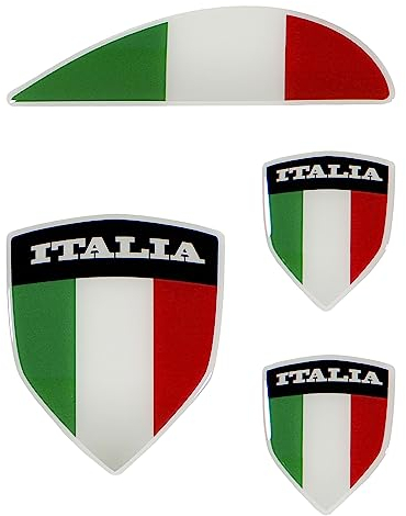 Tankpad Seitenhaube Sticker Deko Set 3D Italia kompatibel mit Vespa GTS 125 + Super 125 X550601VA