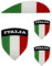 Tankpad Seitenhaube Sticker Deko Set 3D Italia kompatibel mit Vespa GTS 125 + Super 125 X550601VA