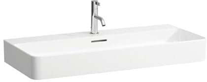 LAUFEN VAL Waschtisch, unterbaufähig, 1 Hahnloch, mit Überlauf, 950x420mm, H8102877581041, Farbe: Graphit matt