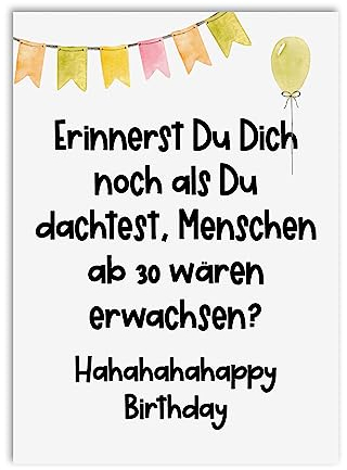 Nastami Geburtstagskarte lustige Karte Geburtstag Geschenk Freunde (Menschen ab 30)