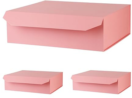 Extra große Geschenkbox mit Deckel, 48 x 40 x 15 cm, in großer Geschenkbox, große rosa Schachteln