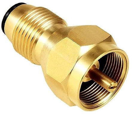 URPIZY Gas Tank Adapter Tank Propane Refill Adapter Bottle Brass Lp Gas 1 LB Cylinder Coupler Regulator Valve Barbecue Grill Accessories