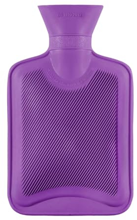 iPEAK Hot Water Bottle Bag 2L Large for Neck and Shoulder Pain Relief Hand Feet Warmer (Purple)