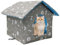 Vinnypet Katzenhaus Für Draußen Winterfest Wasserdicht Und Warm Faltbare Pet Tierheim Für Katzen Mit Abnehmbarem Kissen Für Streuner Haustiere 40x38x35cm