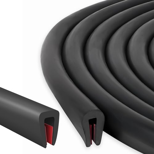 6M Gummidichtung Selbstklebend Fassungsprofil Kantenschutzprofil aus EPDM gummi Haustür dichtungsgummi Antikollision, wasserdicht Dichtungsgummi für Blech, Autotüren, Luke, Tischecken (6mm)
