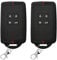 Dwzain Key Card Case 2PCS,Car Key Cover for Renault Clio Megane Koleos Kadjar Kangoo Twingo Talisman Captur Espace Dacia Duster Key Fob,Silicone Key Cover - 4 bottons(Red-line)