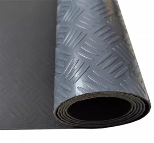 Garagenboden Gummimatte Werkstattboden Matten Grauer Garagenbodenbelag Anti-Rutsch & Wasserdicht, Garage Bodenbelag Rolle 6m 5m 4m 3m 2m 1m, Werkstatt Bodenbelag Matte Für Werkbank, Boot & Patio ( Siz