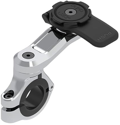 Quad Lock Motorcycle Handlebar Mount PRO Chrome for iPhone, Galaxy, Pixel and Universal Adapters