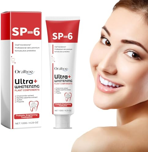 120g SP-6 Ultra Whitening Zahnpasta, probiotische Zahnpasta zur Aufhellung und Fleckenentfernung, Zahnpasta zur Tiefenreinigung, frischer Atem, Zahnschmelz stärkende Zahnpasta (B, 1PC)