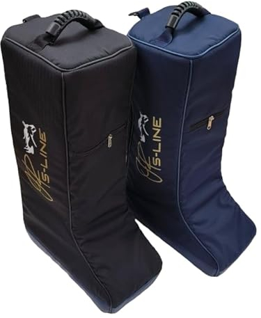 OR S-LINE Premium XL Reitstiefeltasche mit herausnehmbarer Trennwand, Stiefeltasche für Langen Stiefelschaft, 600D Material Wasserabweisend (Schwarz)
