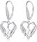 JFASHOP Kreuz Herz Ohrringe Tropfen 925 Sterling Silber Herzförmigen Ohrringe Kreuz Schmuck Valentinstag Geburtstag Geschenke für Frauen Mädchen Mama mit Geschenkbox
