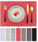 Homaxy Tischsets Abwaschbar 4er Set, Wasserdicht Tischset, Platzsets Abwischbar Doppelseitigen, Platzset Leder, rutschfest Platzdeckchen, Schön Tischuntersetzer, Rot