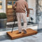 Outdoor Steps 3.5'' Height, Wooden Step Platform 35” Length, Step Stool with Non Slip Pads, Wooden Platform, Step for Outside, Wooden Platform for Bathroom, Kitchen, Bed (Oak Color)