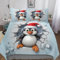 AAPZY Pinguin Bettbezug-3teilig Set Mit Kissenbezügen Mikrofaser Weiche Bettbezüge Bettwäsche Für Erwachsene Teenager Kinder Angenehme Bettdeckenbezug King (220x240cm)