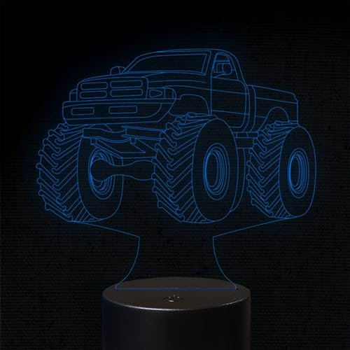 INDIGOS UG - 3D LED Nachttischlampe - Auto - Touch-Nachtlicht - Illusion, Geschenk - Weihnachten Geburtstag Junge - Mädchen Nachtlicht