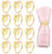 12st Serviettenringe Gold, Metall Serviettenschnallen Blätter Herbst Serviettenringe Thanksgiving Napkin Rings für Esstischdekoration Hochzeitsküche Alltägliche Partydekorationen