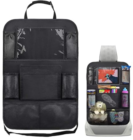 Dhisperares Auto Rückenlehne Schutz Unterstützung Multi Pocket Organisator | 10 Aufbewahrungsbeuteln, Auto Rücksitz Organizer mit Viel Stauraum, Rücksitz Organizer Kinder