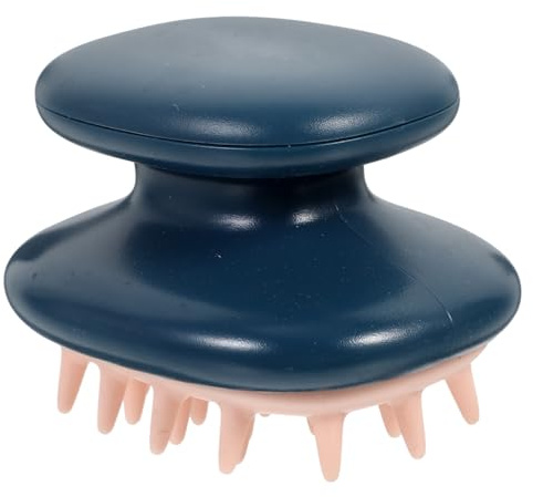 FONDOTIN Silikon Kopfhautmassagebürste Blau Ergonomische Shampoo Haarbürste Flexibles Silikonmaterial Gründliche Reinigung und Massage für Kopfhaut und Haarwachstum Vielseitig für Männer