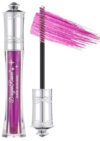 Prreal Rose Red Glitter Mascara, Diamond Sparkling Mascara for Eyelashes,04