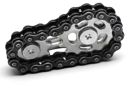 Getriebe Fidget Spinner,Zahnräder Fidget Kette,Montage Fidget Spinner Ring Spielzeug,Fahrrad Kette Getriebe Fidget Spinner,Kinetische Schreibtisch Spielzeug Neuheit Hand Finger Spinner(Schwarz)