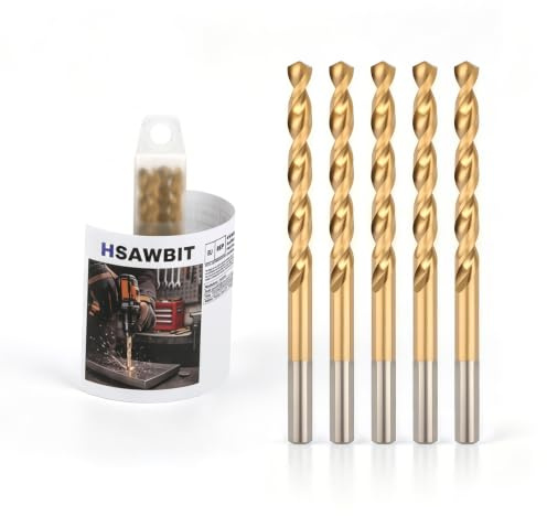 5 Stk Metallbohrer 6mm,HSS-Co Spiralbohrer 135° für Edelstahl,Stahl | Mit Dreikant Schaft,135°Spitzenwinkel .Bohrer für Bleche, Profile und Rohre.