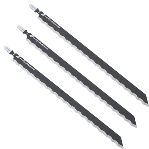 OTOTEC 3 Pack Jigsaw Blades T1013AWP 2608667396 250mm for Cutting Fiber Insulation Cardboard Carpet Leather Rubber and Other Soft Materials