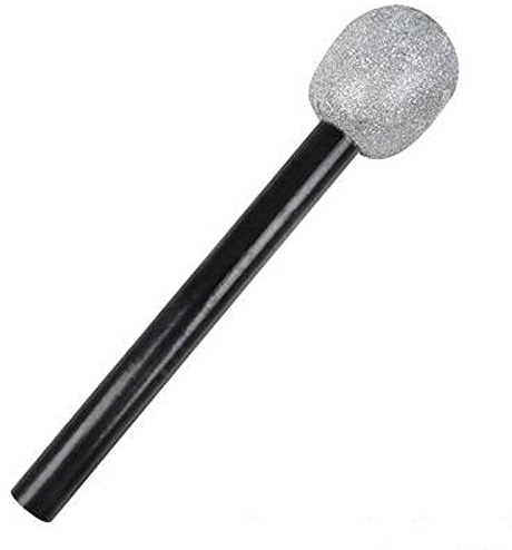 Rhode Island Novelty 10 Inch Glitter Microphones, One Dozen