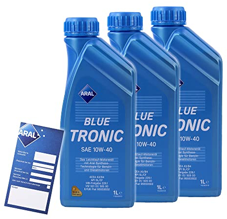 3x 1 L LITER ARAL BLUETRONIC BLUE TRONIC 10W-40 MOTOR-ÖL MOTOREN-ÖL 32007140