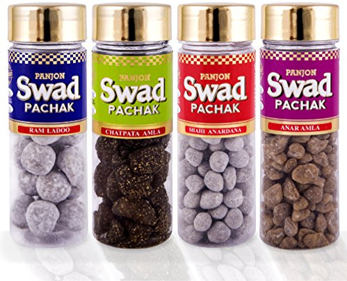PANJON SWAD Pachak Combo Pack- Chatpata Amla, Ram Ladoo, Shahi Anardana Goli, Anar Amla,600g, White