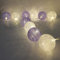 6cm Guirlande Lumineuse Boule Coton, DOTBUY Decoration Noël, LED Guirlande Lumineuse à Piles, Enfant, Chambre Mariage Halloween Décorations Multicolore (Ton violet,4.8M/30LED)