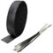 ETOPARS 2.5CM X 10M Fiberglas Schwarz Hitzeschutzband Auspuffband Auspuff Hitze Wickel Schild Hülle Auto Motorrad Krümmerband mit 6 Pcs Kabelbinder