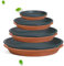 PUDSIRN Lot de 8 soucoupes rondes en plastique pour pot de fleurs - 14,5 cm/19 cm/25 cm/29 cm - Pour intérieur et extérieur