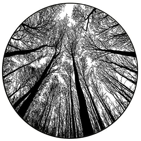 Yingxin34 Puzzle - Wald in Schwarz-Weiß-1000 Teile Kreative Schwarz-Weiß-Naturlandschaft Hartes Puzzle-Puzzle 67,5 cm im Durchmesser