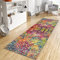 WTHYGB Teppich Läufer Flur Küche 60x150 cm, Modern rutschfest Waschbar Küchenläufer Flurläufer, Lang Polyester Plaid Muster Grün-Rot Teppichläufer für Korridor Schlafzimmer, Innen Wohnzimmer